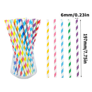Colorful paper straws