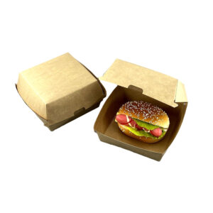 Brown kraft paper burger boxes