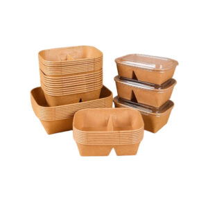 Rectangle two compartments paper boxes