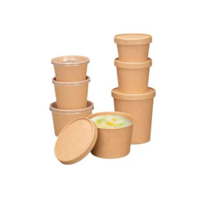 JF18-080 series brown kraft paper soup cups/boxes