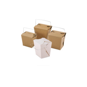 JF18-060BW series brown and white kraft paper square noodle boxes