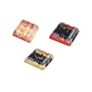 JF25-0011B disposable four compartments printed sushi containers