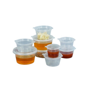 JF6-5020 series plastic hinged soy sauce containers with lids