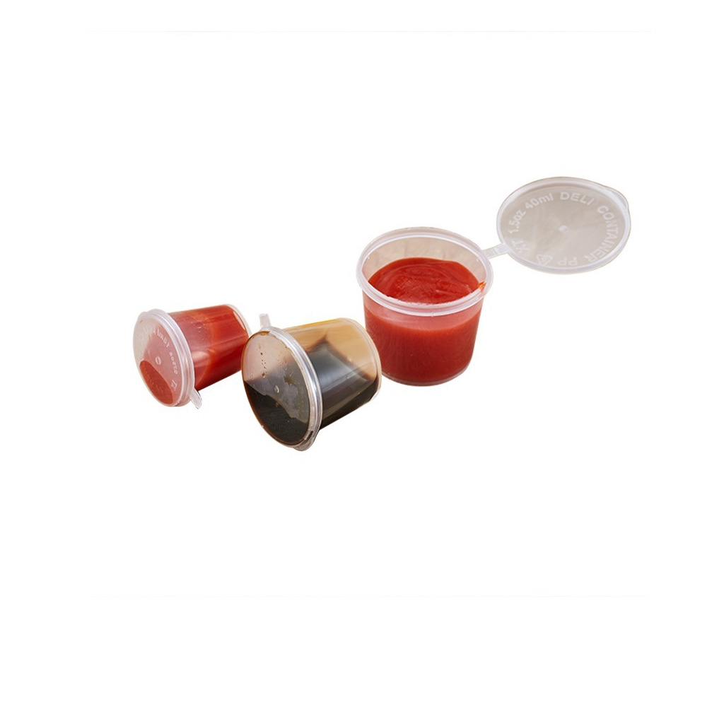 JF6-5020 series plastic hinged soy sauce containers with lids - Image 3