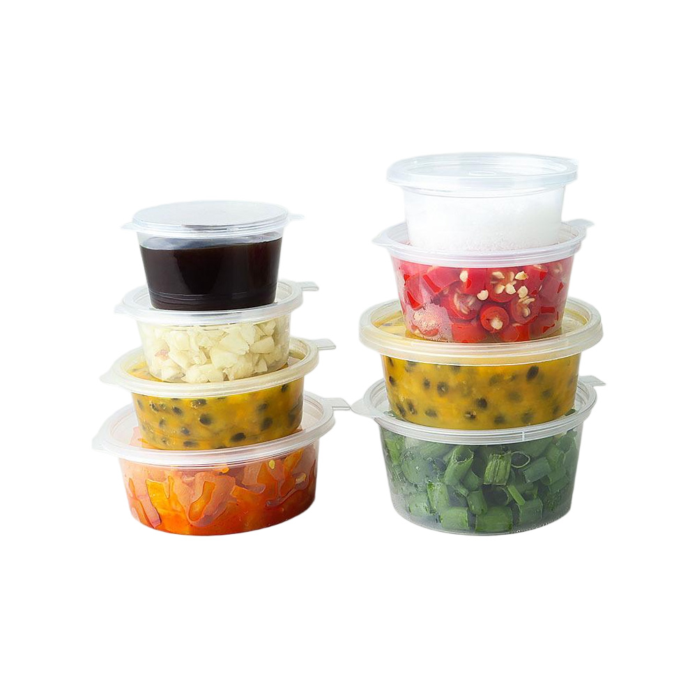 JF6-5020 series plastic hinged soy sauce containers with lids - Image 2