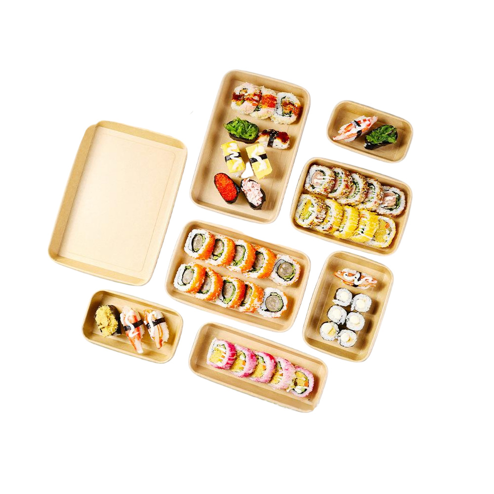JFP-00-11 brown kraft paper sushi containers - Image 3