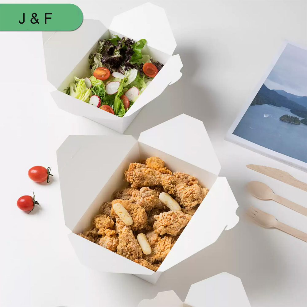 JF18-060 series white kraft paper square noodle boxes - Image 3