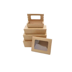 JF18-010 series paper kraft boxes with windows of one side