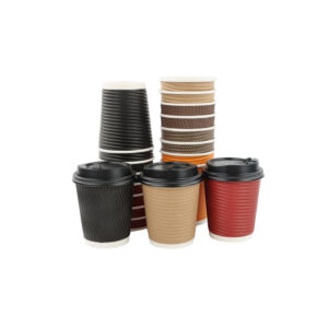 Double wall corrugated paper cups