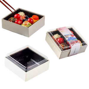 S135-140 disposable wooden sushi/cake containers