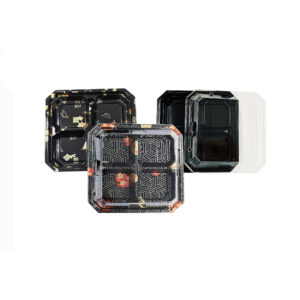 JF2-0030 four compartment plastic sushi trays