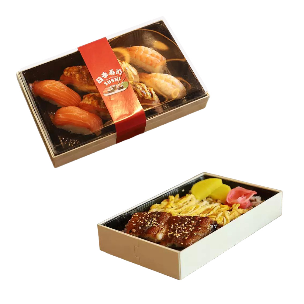 S162-210 disposable wooden sushi/cake containers - Image 2