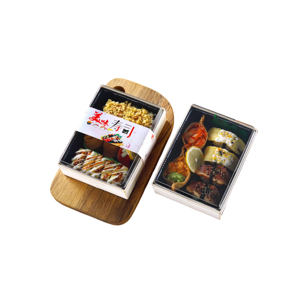 S162-210 disposable wooden sushi/cake containers - Image 3