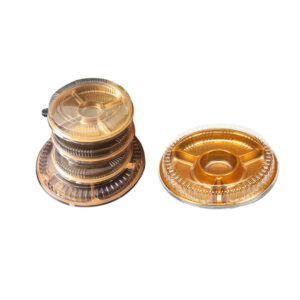 JF2 series 200-460 mm golden compartments/party containers with lids