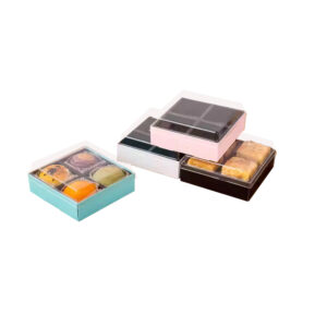 JF25P-120-140 printed paper containers with four compartments inner trays and lids