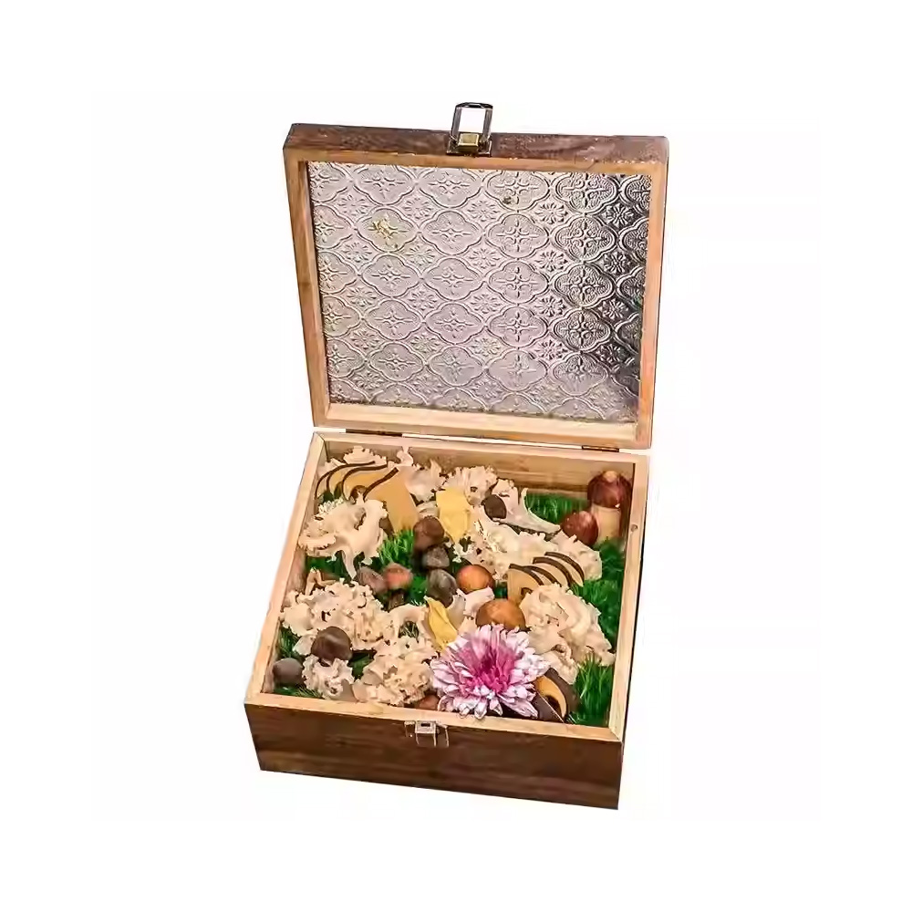 P13050-33090 wooden vintage containers with flip crabapple lids - Image 4