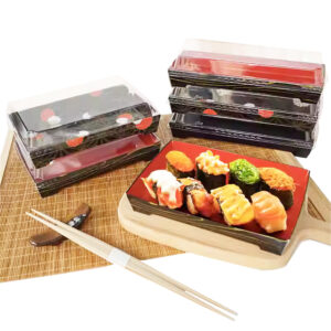 JF25P-1712-2112 creative printed kraft paper sushi containers with lids