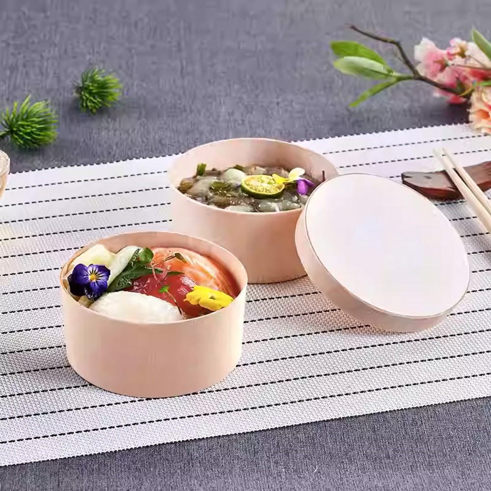 S4330-2465 wooden round bowls with wood lids - Image 3