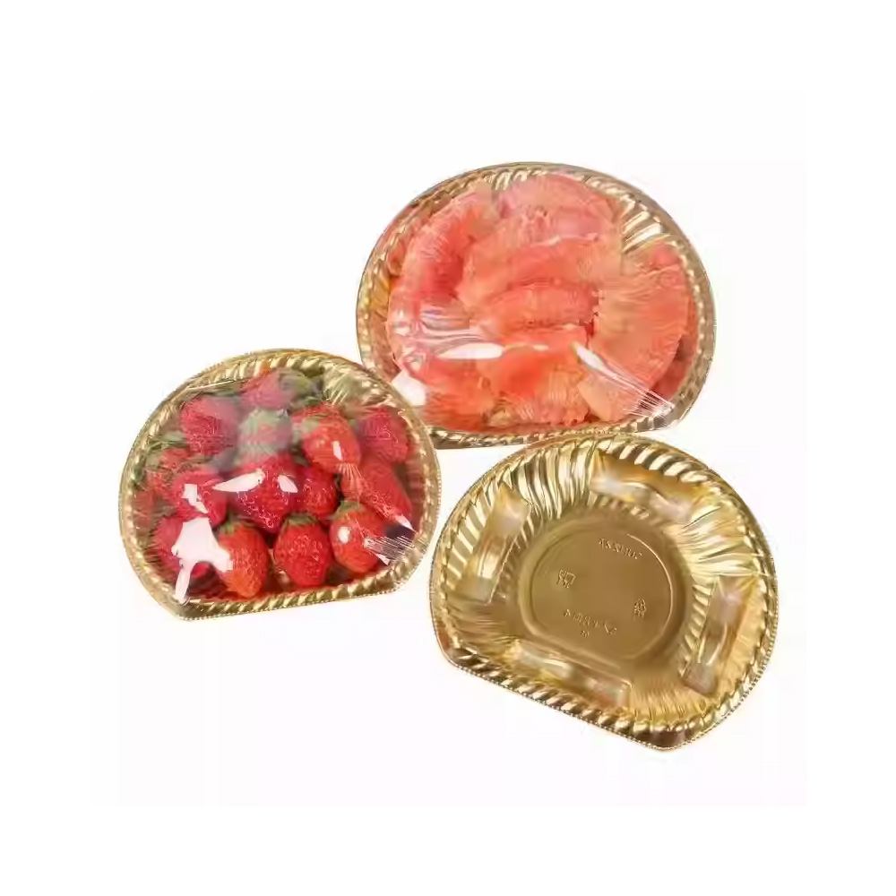 JF25-1816-3220 golden disposable semi-circular food trays - Image 4