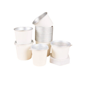 JF18-080WS series white and silver kraft paper soup cups/boxes