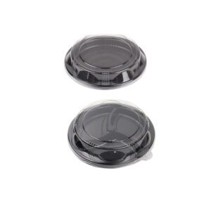 JF2-0005B series 200mm all black sushi party trays