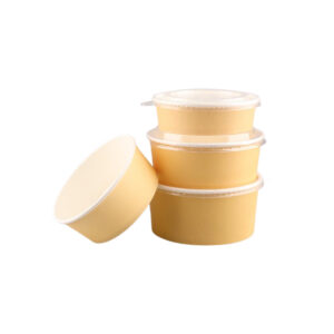 JF18-050WB series white and brown kraft paper salad boxes