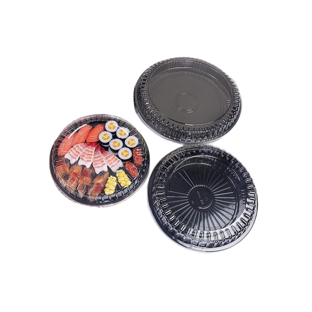 JF2-0003B series 200-350 mm all black sushi party trays - Image 2
