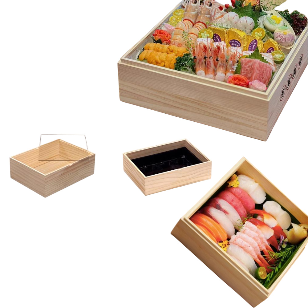 P1814-4132 wooden sushi containers - Image 3