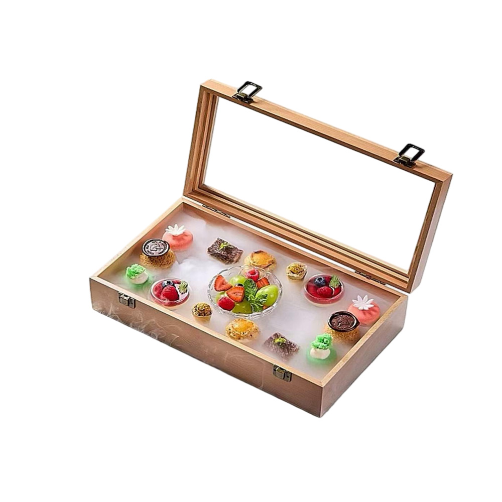 P15070-40070 wooden containers with flip clear lids - Image 4