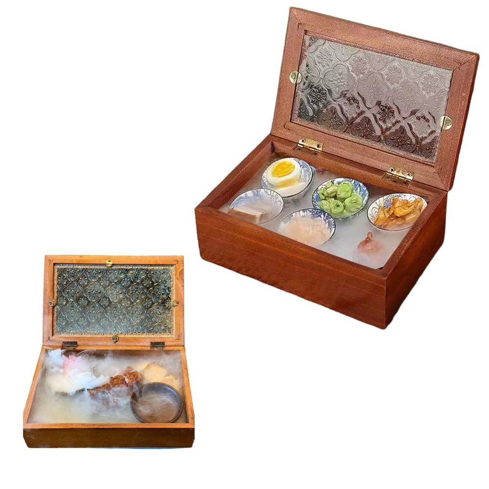 P17565-29065 wooden vintage containers with flip crabapple lids - Image 4