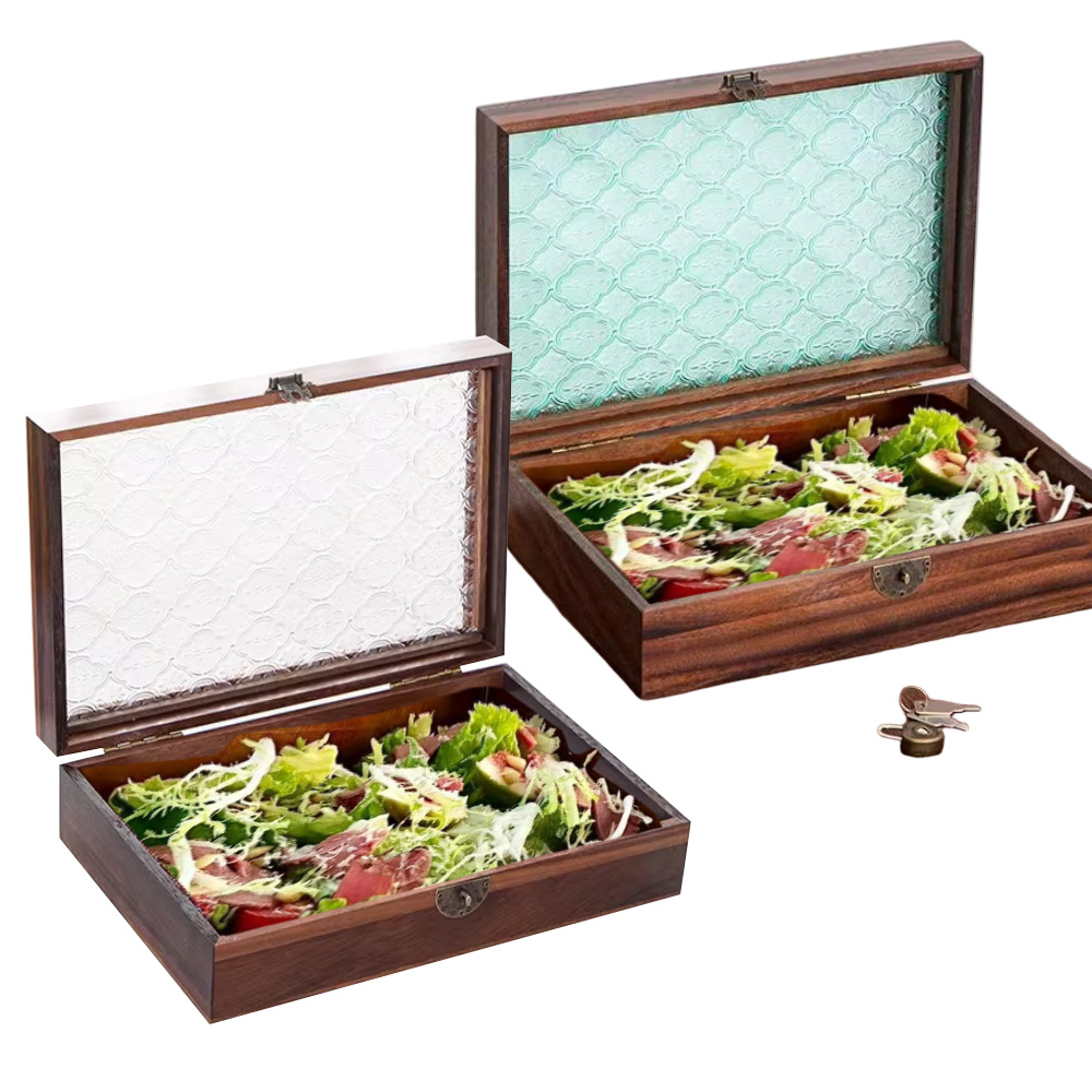 P15055-30080 wooden vintage containers with flip crabapple lids - Image 4