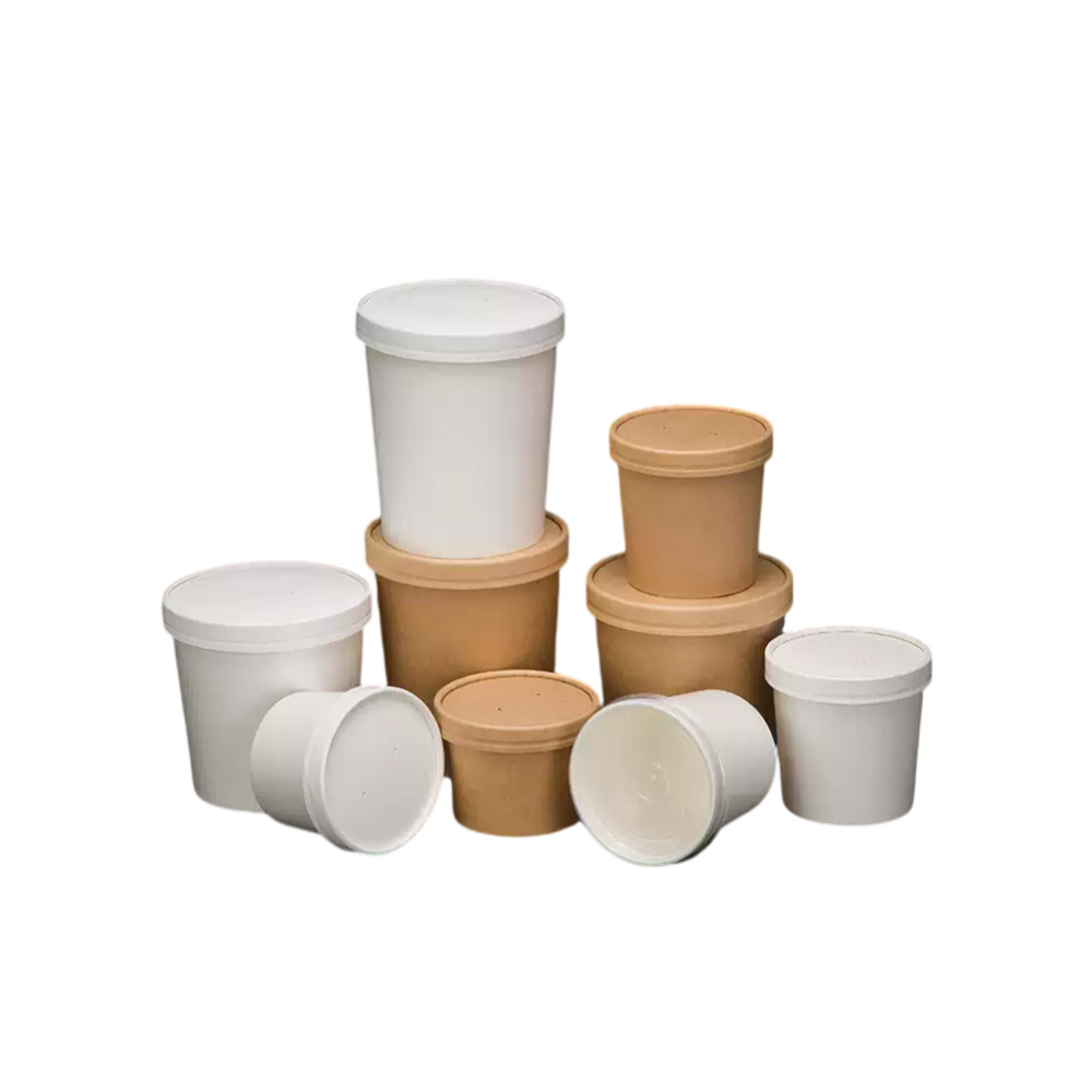 JF18-080W series white kraft paper soup cups/boxes - Image 4