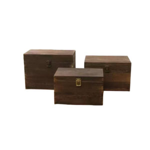 P7060-40090 wooden vintage containers with flip lids