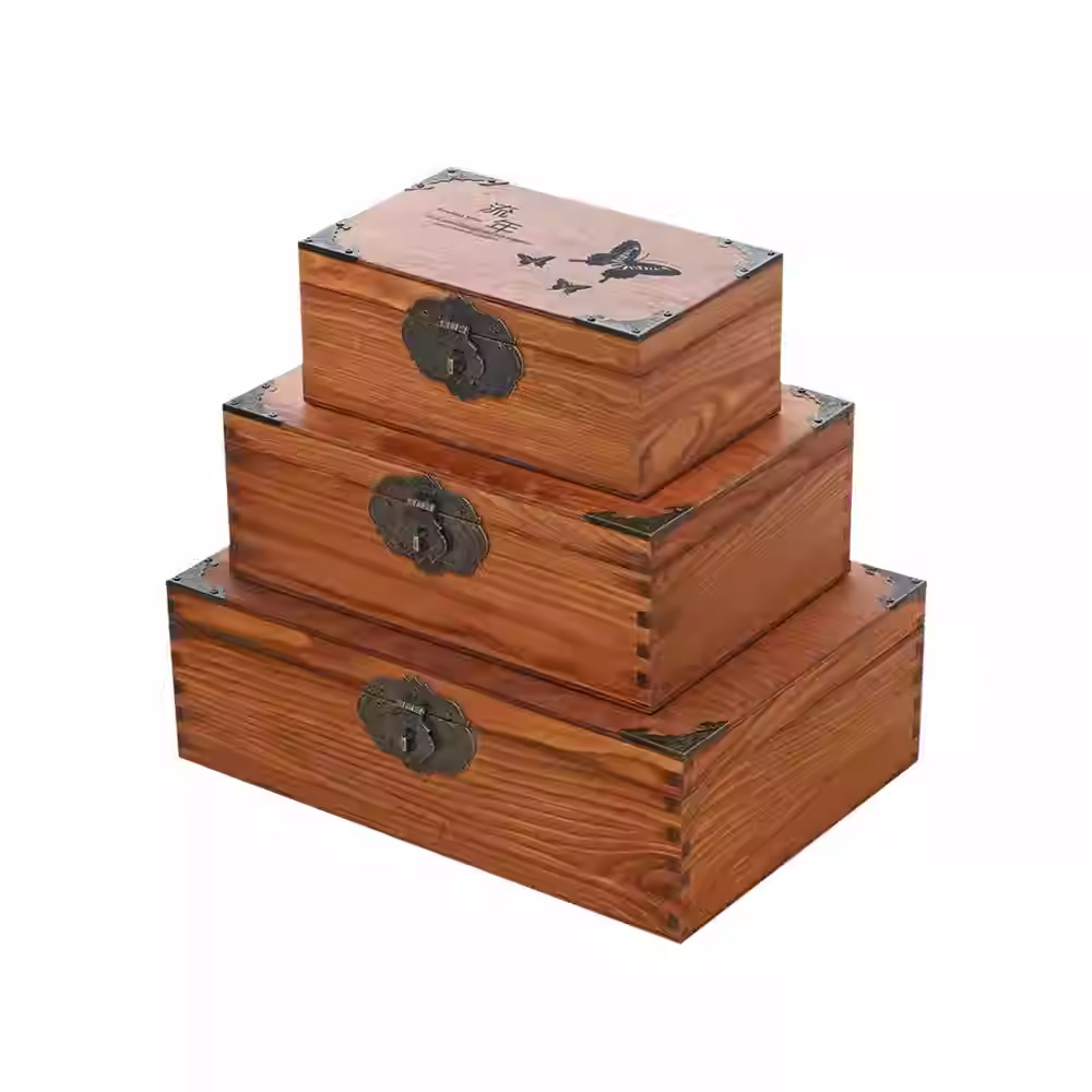 P15570-330110 wooden vintage containers with flip lids and printing