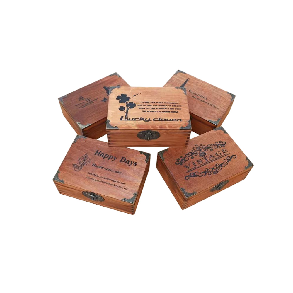 P15570-330110 wooden vintage containers with flip lids and printing - Image 2