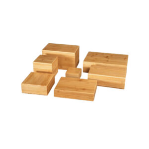 P9050-406145 bamboo containers with top and bottom lids