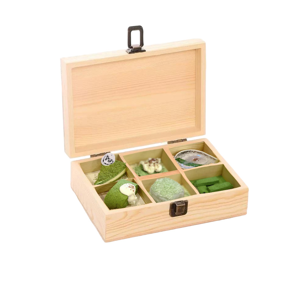 P20580-30070 wooden containers with flip lids and compartments - Image 2