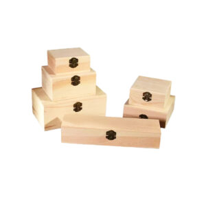 P8050-380160 wooden containers with flip lids