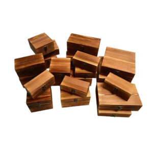 P10560-380180 wooden vintage containers with flip lids