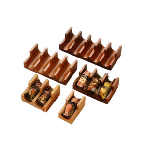 P9050-21050 U type wooden sushi stand for taco