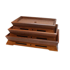 P34080-42080 wooden vintage display trays