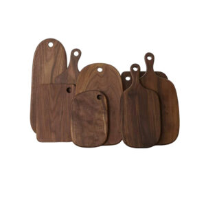 P25520-42020 black walnut wooden vintage plates