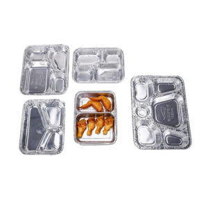 JF21-AC1914-3727 Aluminum Foil Compartments Food Containers