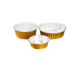 JF21-AG101-360 Aluminum Foil Golden Round Containers
